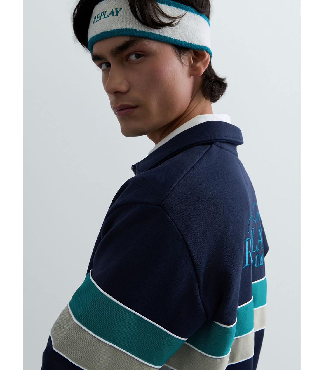 REPLAY &times; Monte Carlo Country Club ハーフジップ スウェットシャツ 詳細画像 ネイビー 5